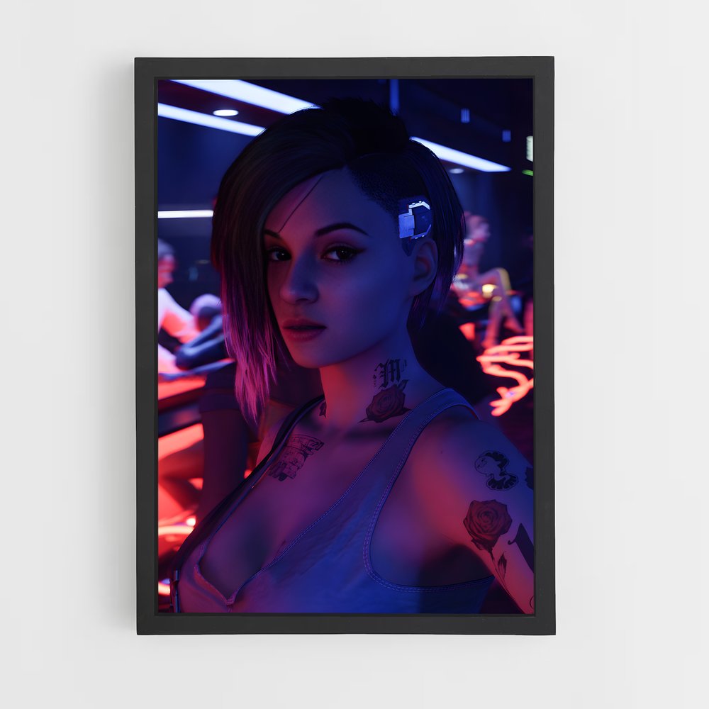 Poster Tattooed Spirit – affiche Cyberpunk (vue 2)